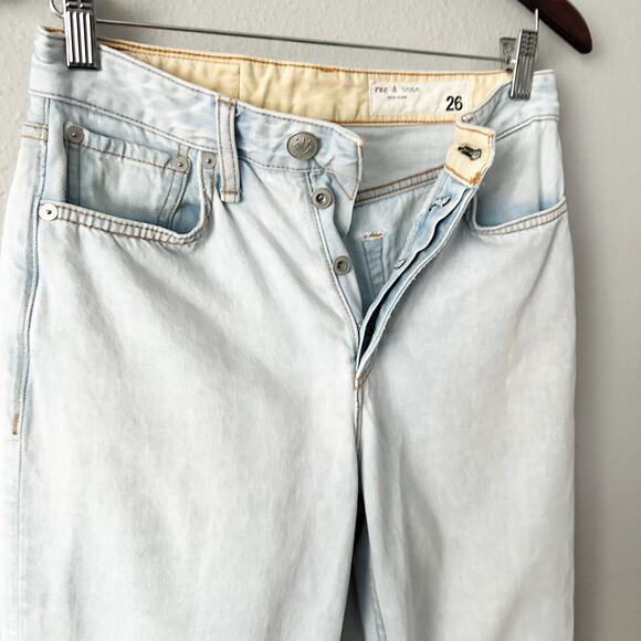 Rag & Bone Alex Primrose High Rise Straight Leg Jeans women’s Size 26 pale blue - Picture 15 of 15